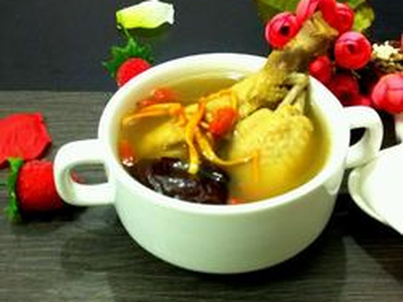 虫草花煲土鸡汤