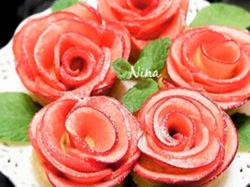 花朵苹果挞