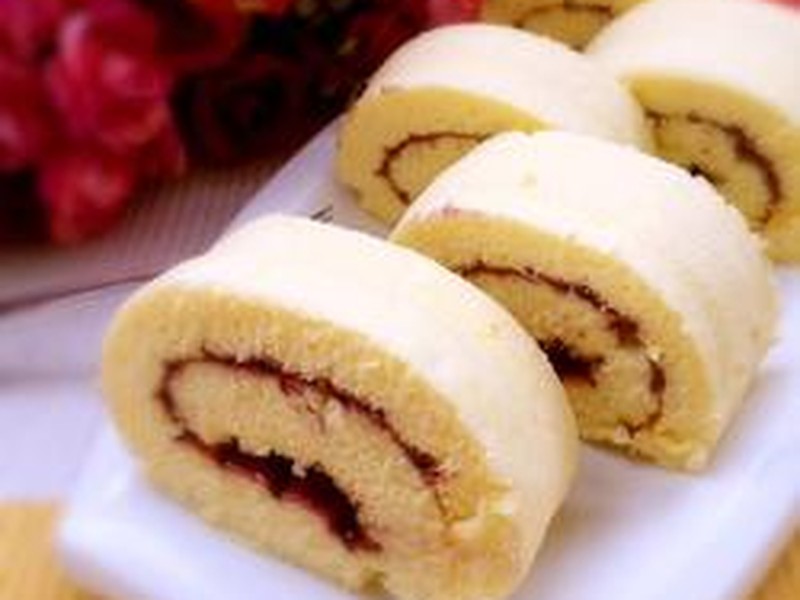 蓝莓蛋糕卷