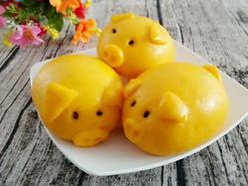 黄金小猪豆沙包