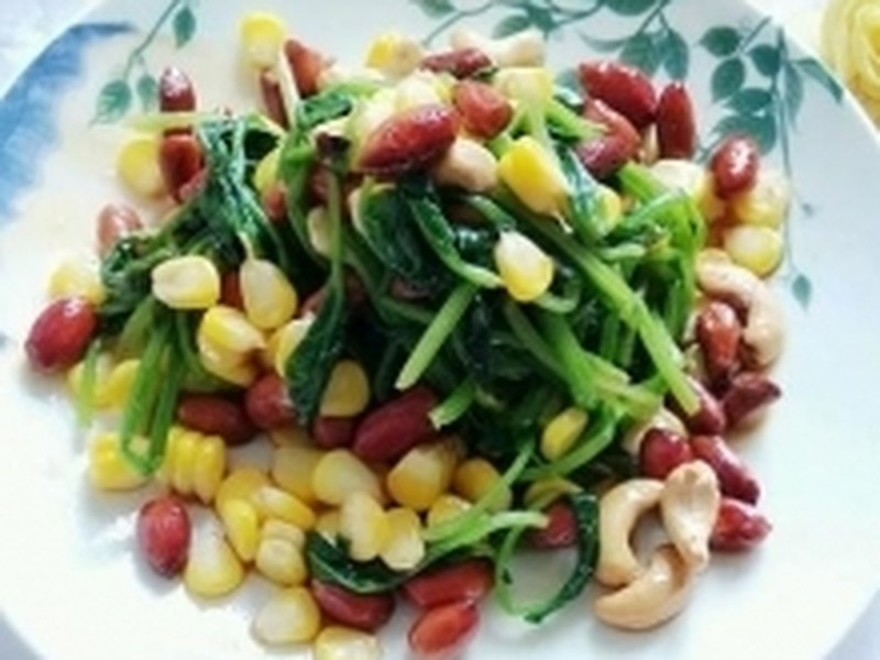 花生米拌菠菜