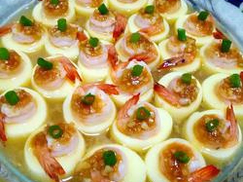 蒜香玉子豆腐蒸虾仁