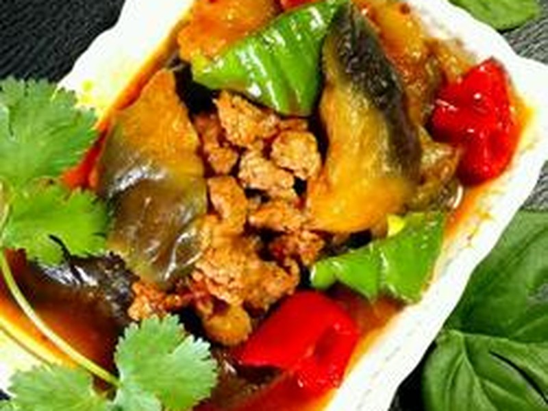 酱香肉末烧茄子