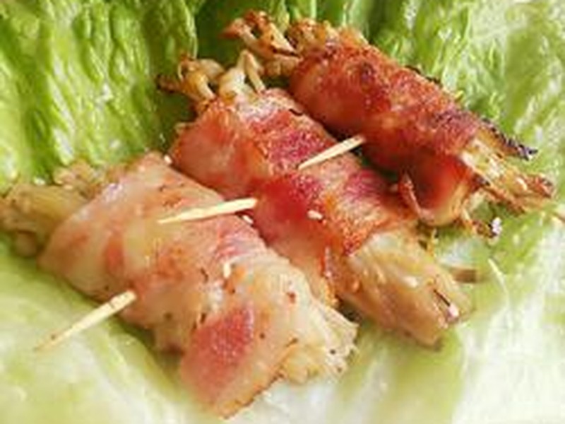 培根金针菇卷