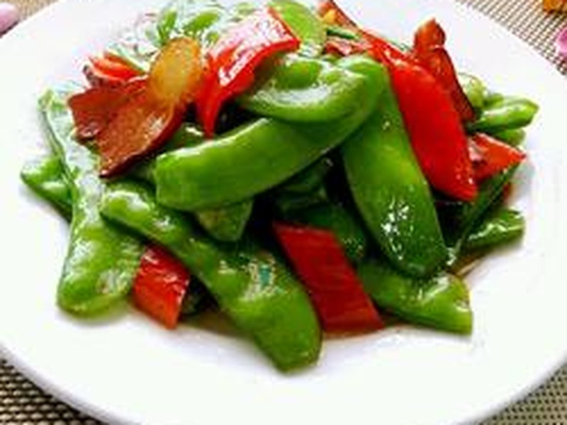 荷兰豆炒腊肉