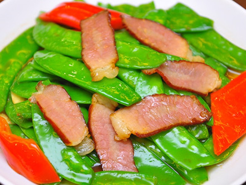 荷兰豆炒腊肉