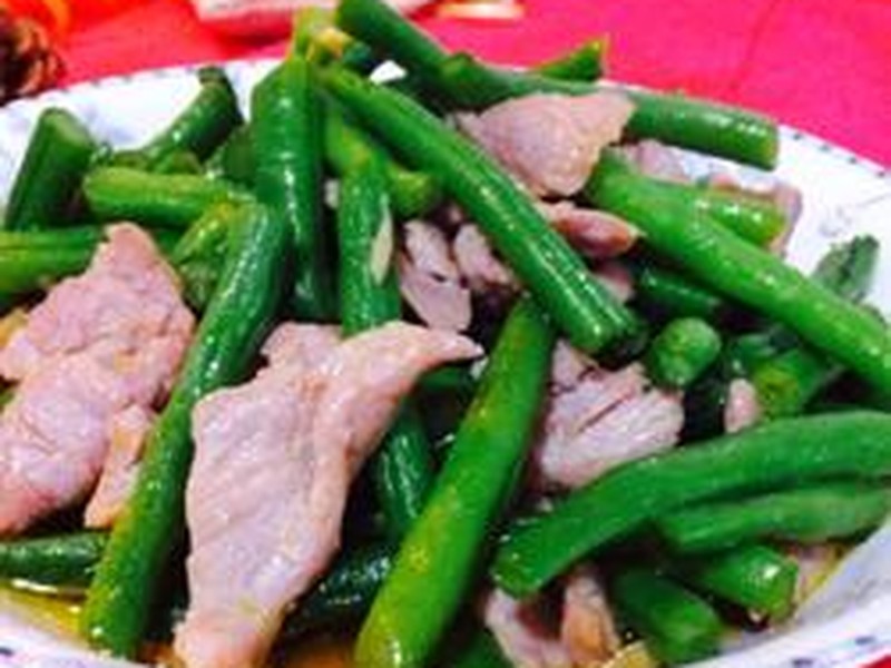 四季豆炒肉片