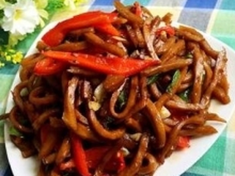 红椒豆腐丝